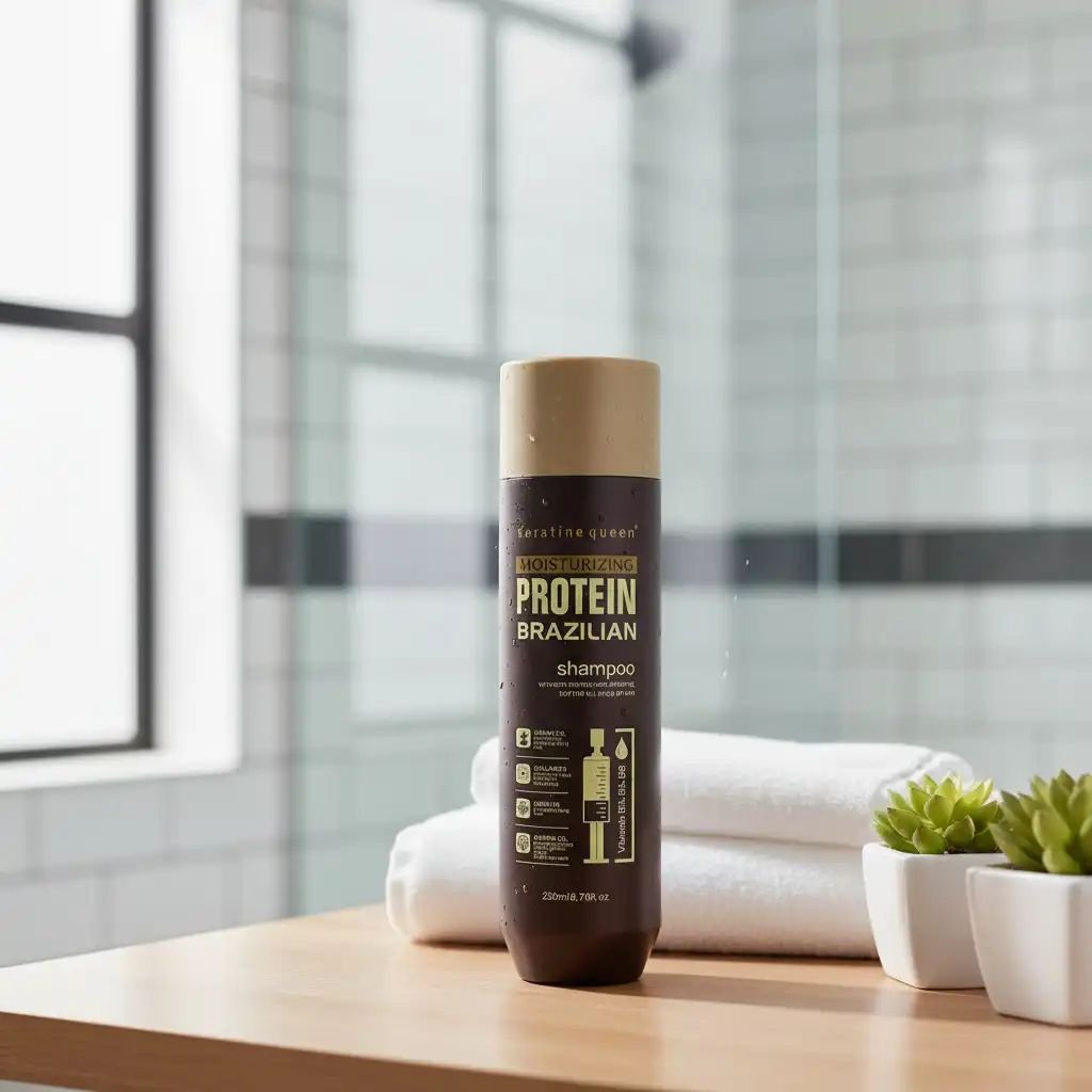 شامبو كيراتين كوين بالبروتين البرازيلي (Keratine Queen Moisturizing Protein Brazilian Shampoo - 250ml)