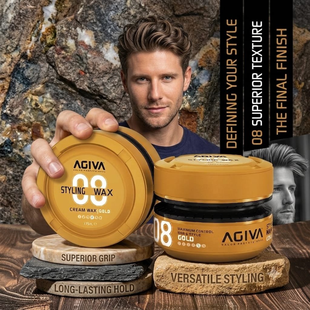 ​Agiva 08 Cream Wax Gold — كريم واكس لتثبيت وتصفيف الشعر
