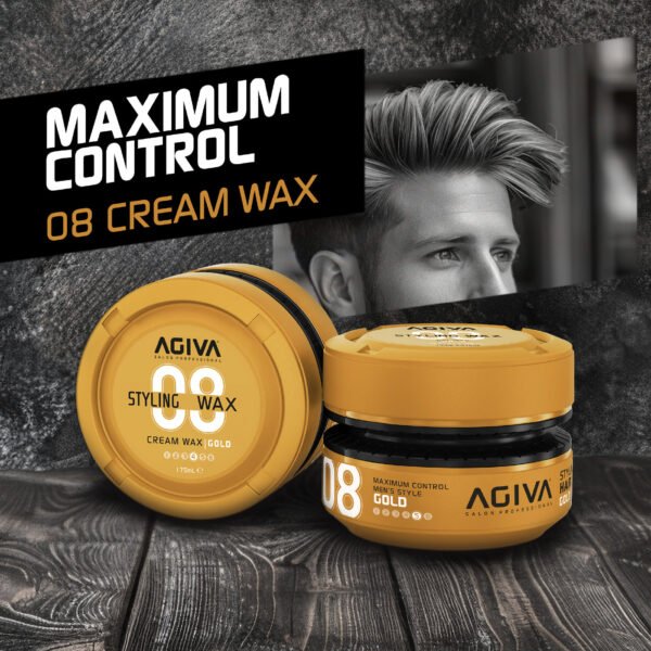 ​Agiva 08 Cream Wax Gold — كريم واكس لتثبيت وتصفيف الشعر